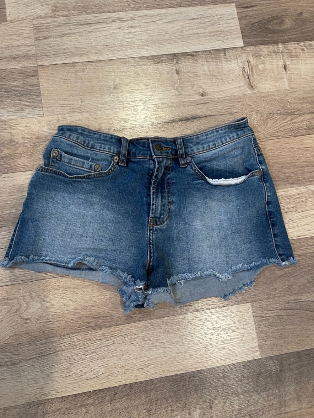 Billabong Distressed Blue Denim Cutoff Shorts
